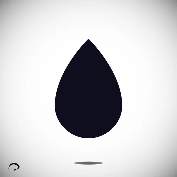 Icône de goutte noire — Image vectorielle