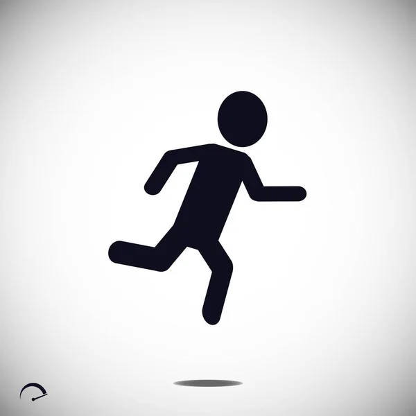 Löpare enkel ikon — Stock vektor