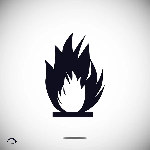 Jednoduché oheň ikona — Stockový vektor