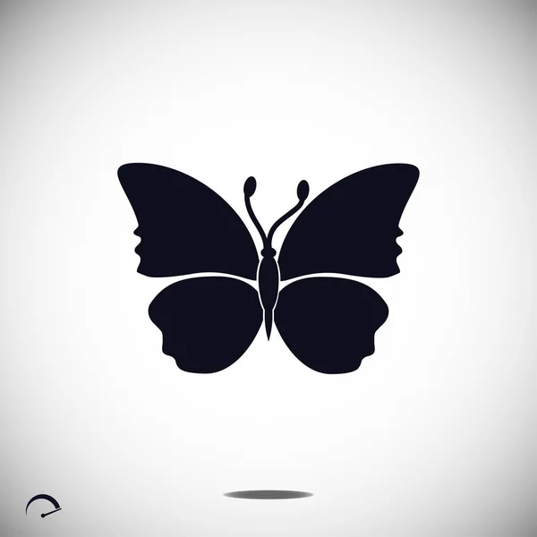 Краса метелик значок — стоковий вектор
