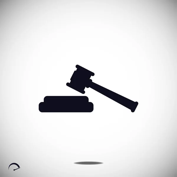Rechter hamer pictogram — Stockvector