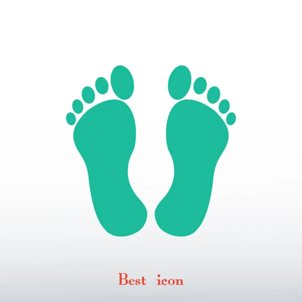 Ícone plano dos pés —  Vetores de Stock