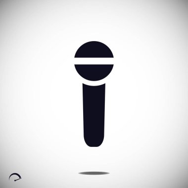 Basit mikrofon simgesi