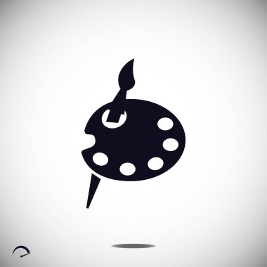 Fırça ve paleti simgesi