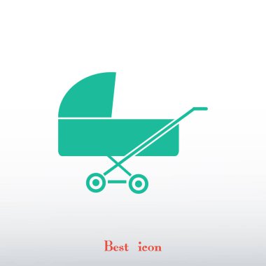 basit çocuk arabası simgesi