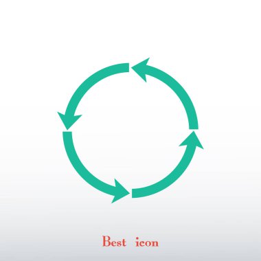 circular arrows icon clipart