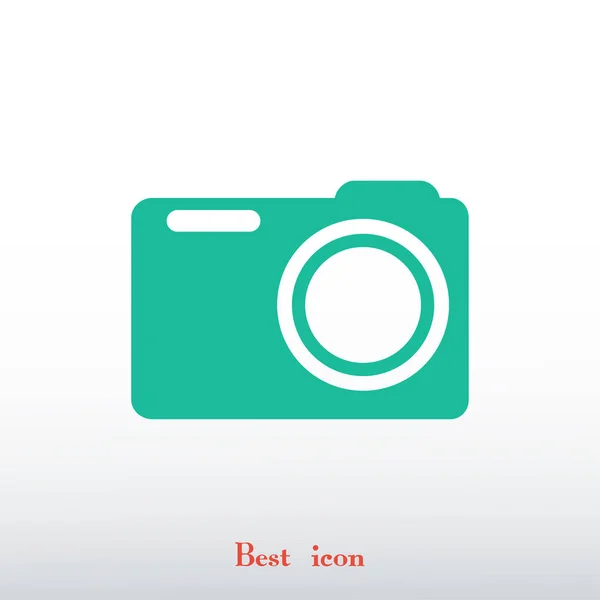 Macchina fotografica icona semplice — Vettoriale Stock