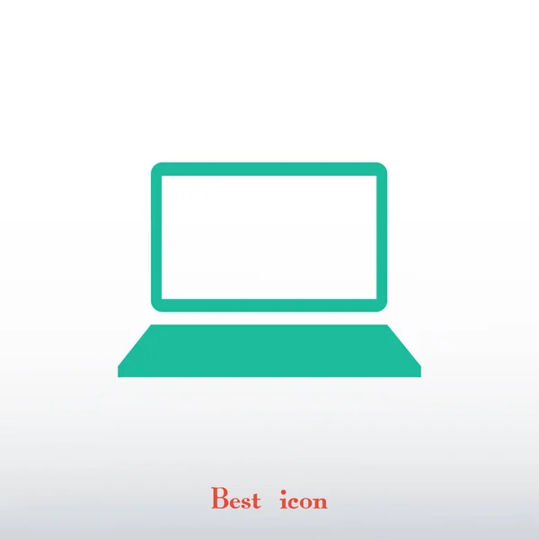 Icono de computadora simple — Vector de stock