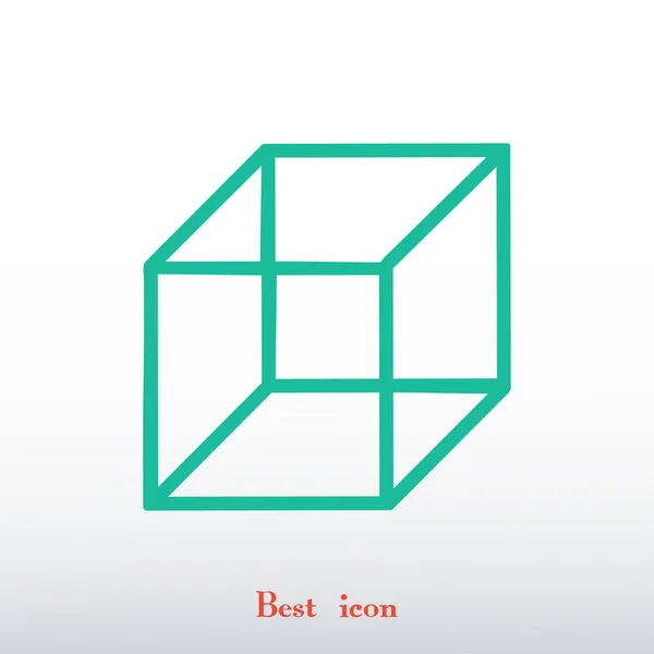 Icône cube simple — Image vectorielle