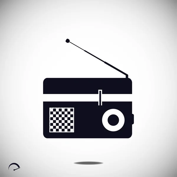 Viejo icono de radio — Vector de stock
