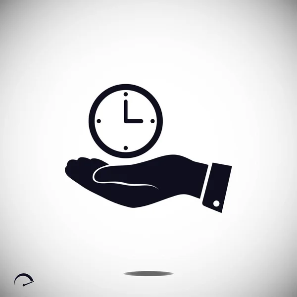 Ρολόι στο χέρι εικονίδιο — Διανυσματικό Αρχείο
