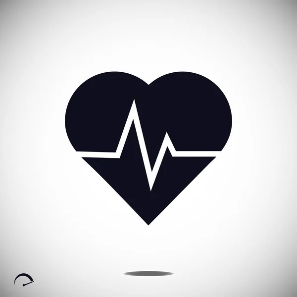 Ícone batimento cardíaco simples — Vetor de Stock
