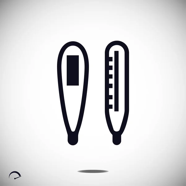 Eenvoudige thermometers pictogram — Stockvector