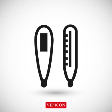 termometre düz simgesi