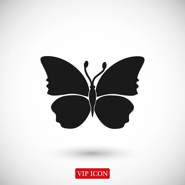 Butterfly flat icon — Stock Vector