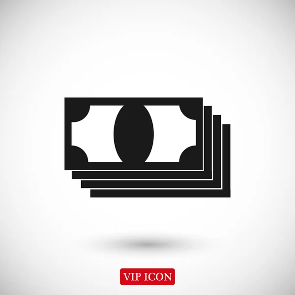 Pila de icono de dinero — Vector de stock