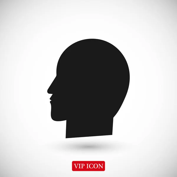 Icono de cabeza plana — Archivo Imágenes Vectoriales