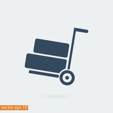 el arabası düz simgesi