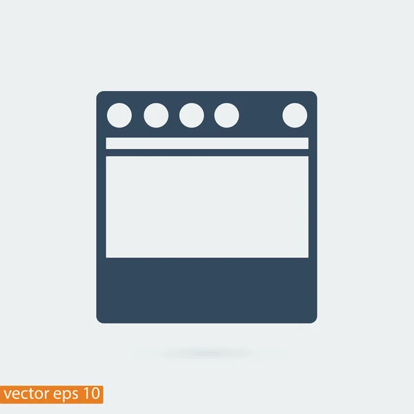 Cuisinière icône simple — Image vectorielle
