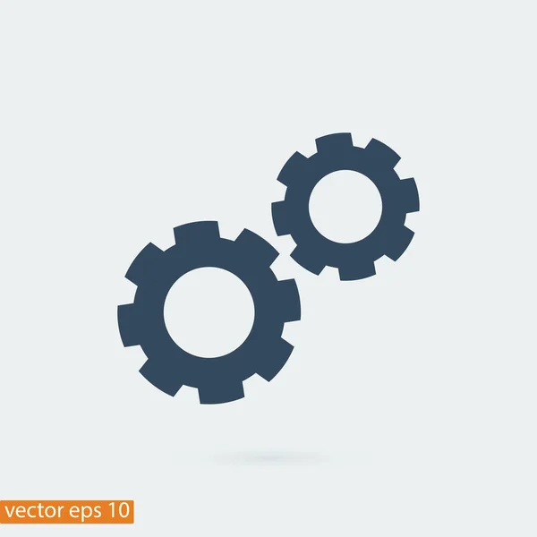 Jednoduchý ikona Gears — Stockový vektor