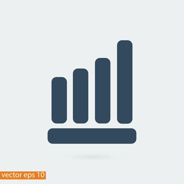 Ícone do gráfico de crescimento — Vetor de Stock