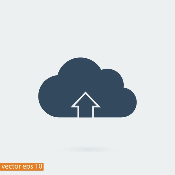 Ícone de armazenamento em nuvem — Vetor de Stock