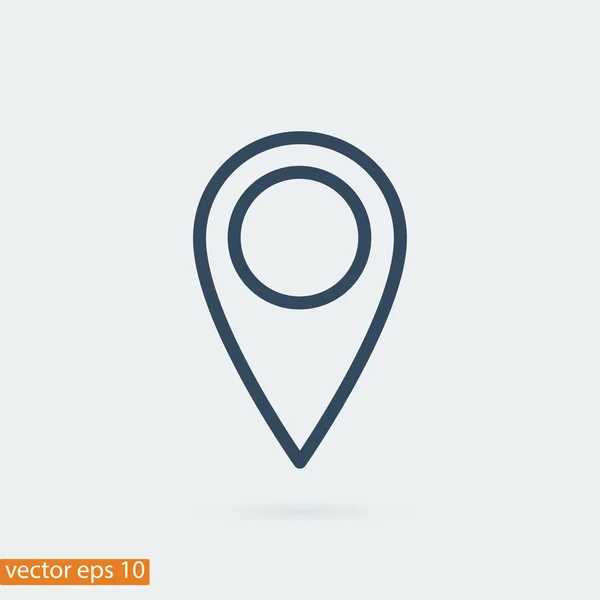 Pin en el icono del mapa — Vector de stock