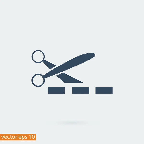 Snijden schaar pictogram — Stockvector