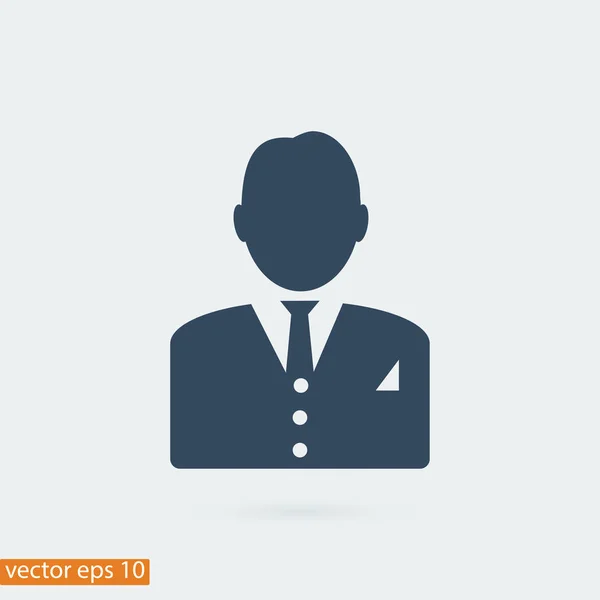 Homme d'affaires icône simple — Image vectorielle