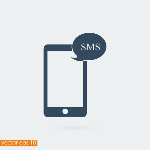 Pictogram sms de mobiele telefoon — Stockvector