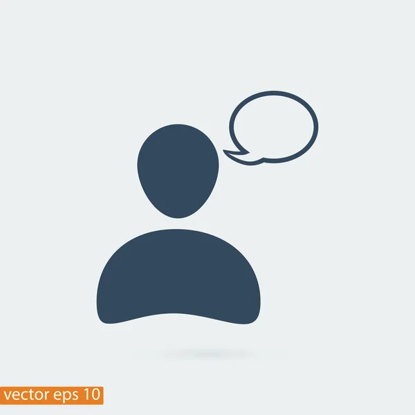 Chat Icono simple — Vector de stock