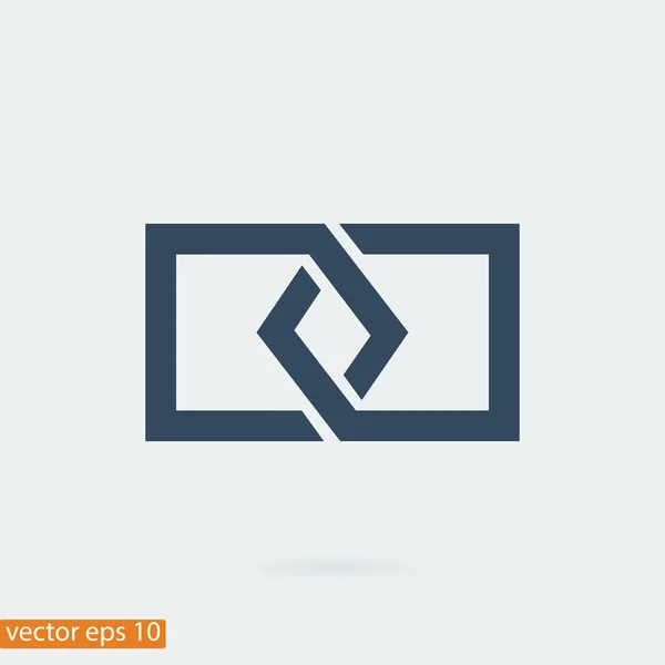 Kapcsolat lapos ikon — Stock Vector