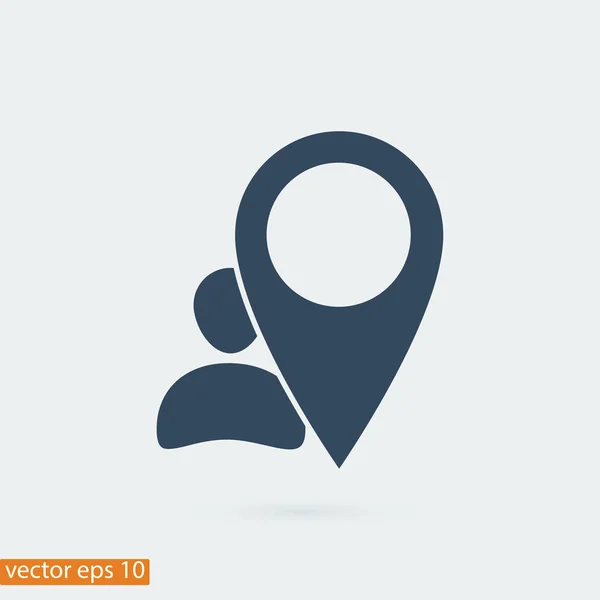 Mapa icono puntero — Vector de stock