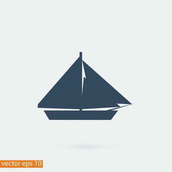 Icono del barco de vela — Archivo Imágenes Vectoriales
