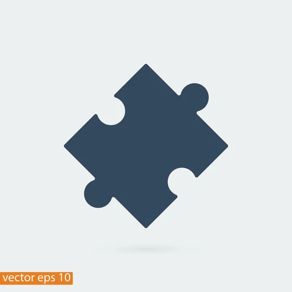 Puzzel stuk pictogram — Stockvector