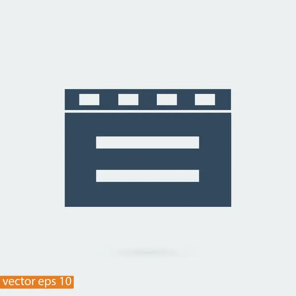 Kino klapky ikona — Stockový vektor