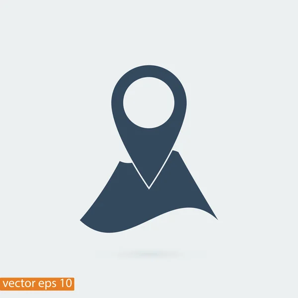 Pin en el icono del mapa — Vector de stock