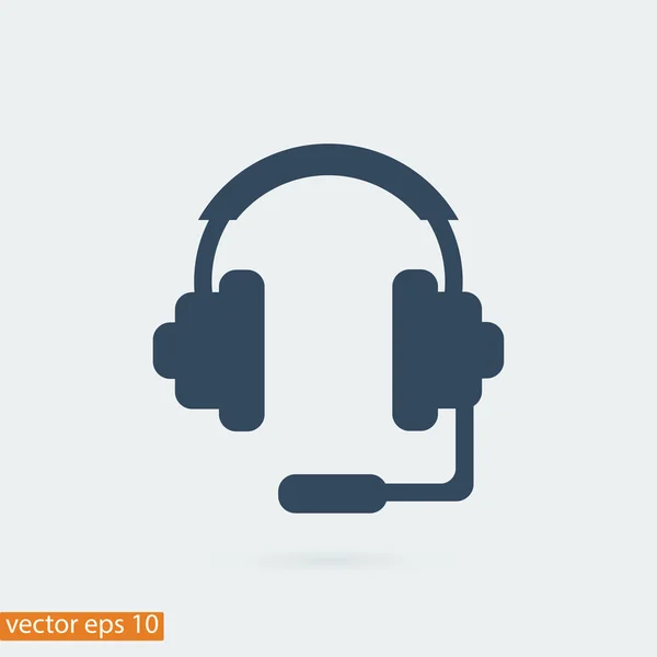 Plochá ikona sluchátka — Stockový vektor