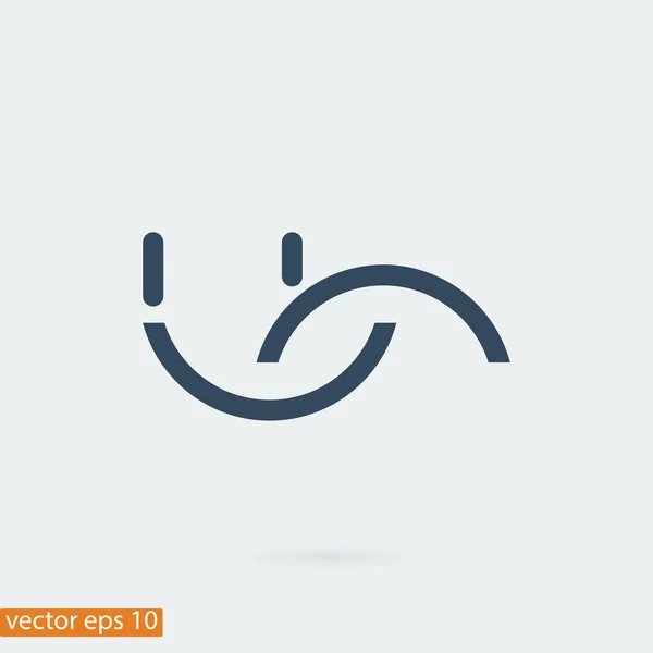 Mosolyog ikon szimbólum — Stock Vector