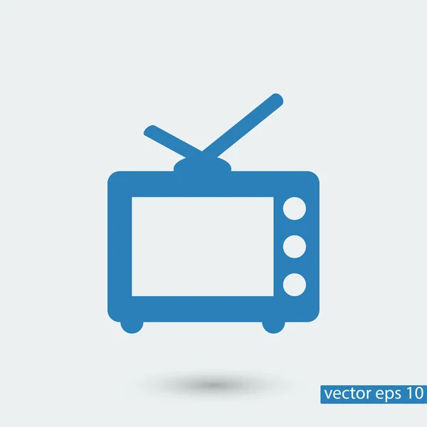 TV ícone simples — Vetor de Stock