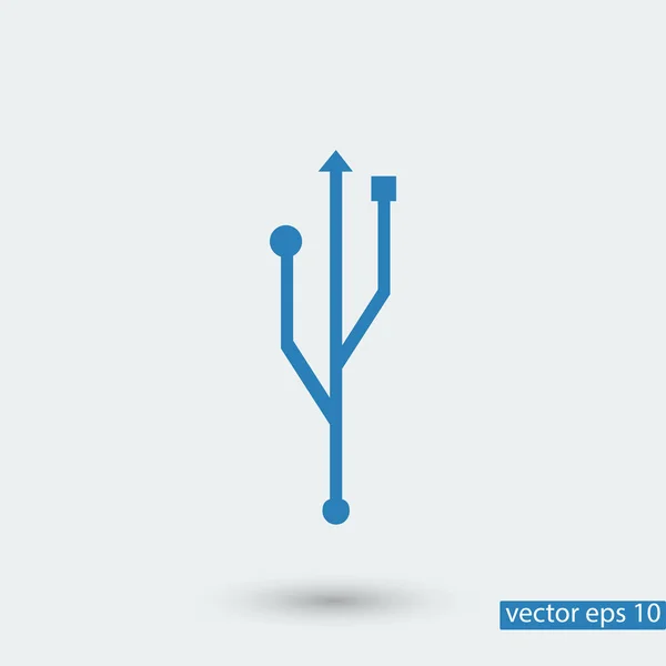 Eenvoudige USB-pictogram — Stockvector