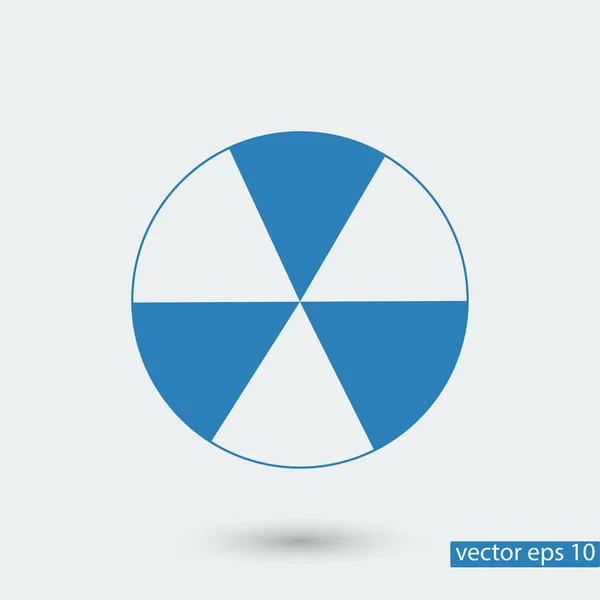 Icono de signo radiactivo — Vector de stock