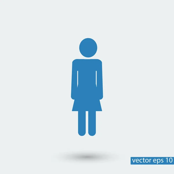 Mujer signo icono — Vector de stock