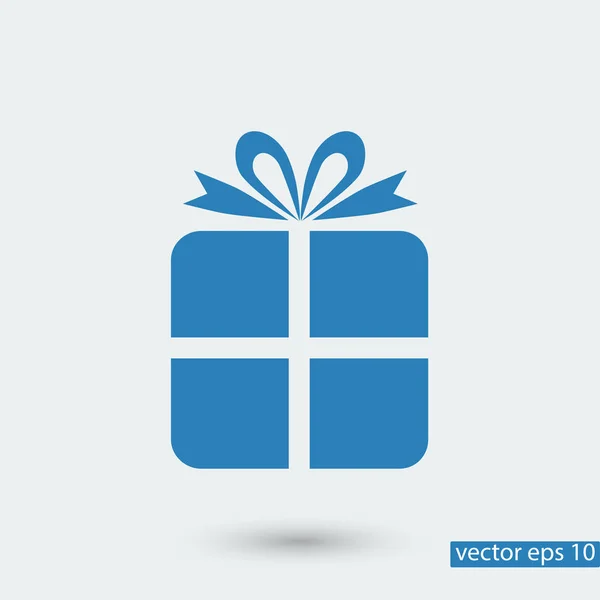 Geschenk vak eenvoudige pictogram — Stockvector