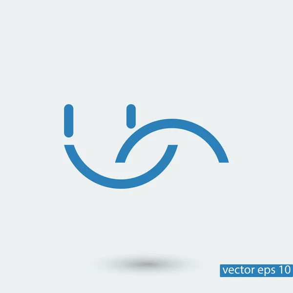 Посмішка проста ікона — стоковий вектор
