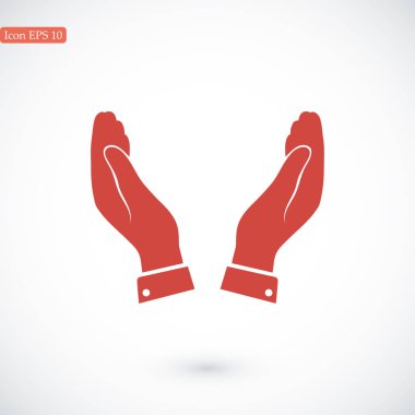 açılan eller simgesini