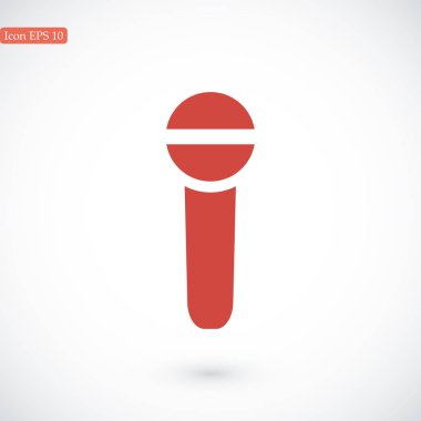 mikrofon düz simgesi