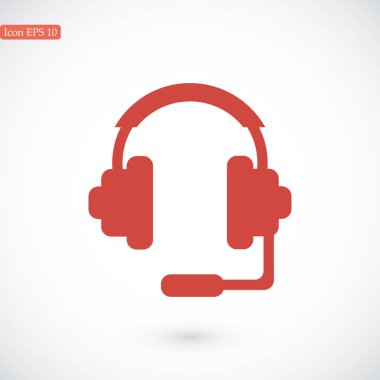 Kulaklık düz simgesi