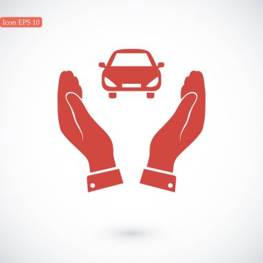 Ellerin simgesinde araba