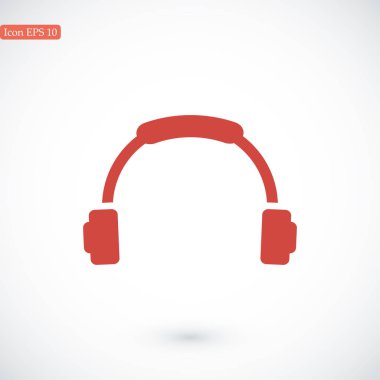 Kulaklık düz simgesi